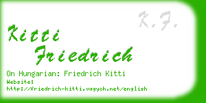 kitti friedrich business card